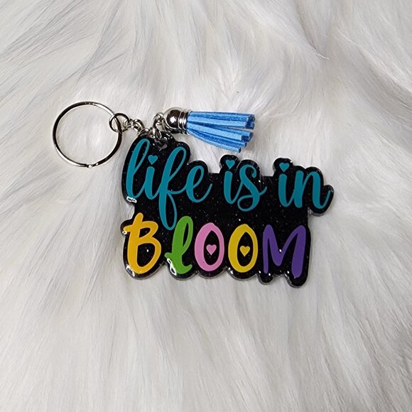 Life is in Bloom Keychain - Picture 1 of 2
